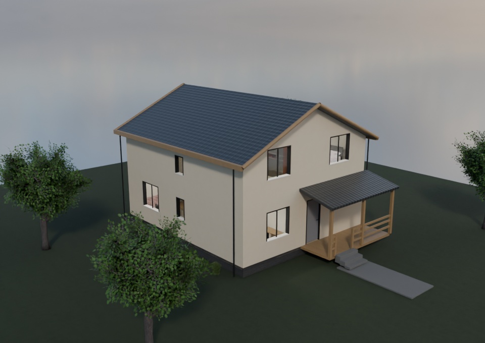 3D-модель дома Б-158