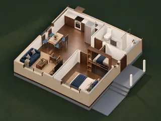 3D-разрез · со стороны входа · дизайн-визуализация