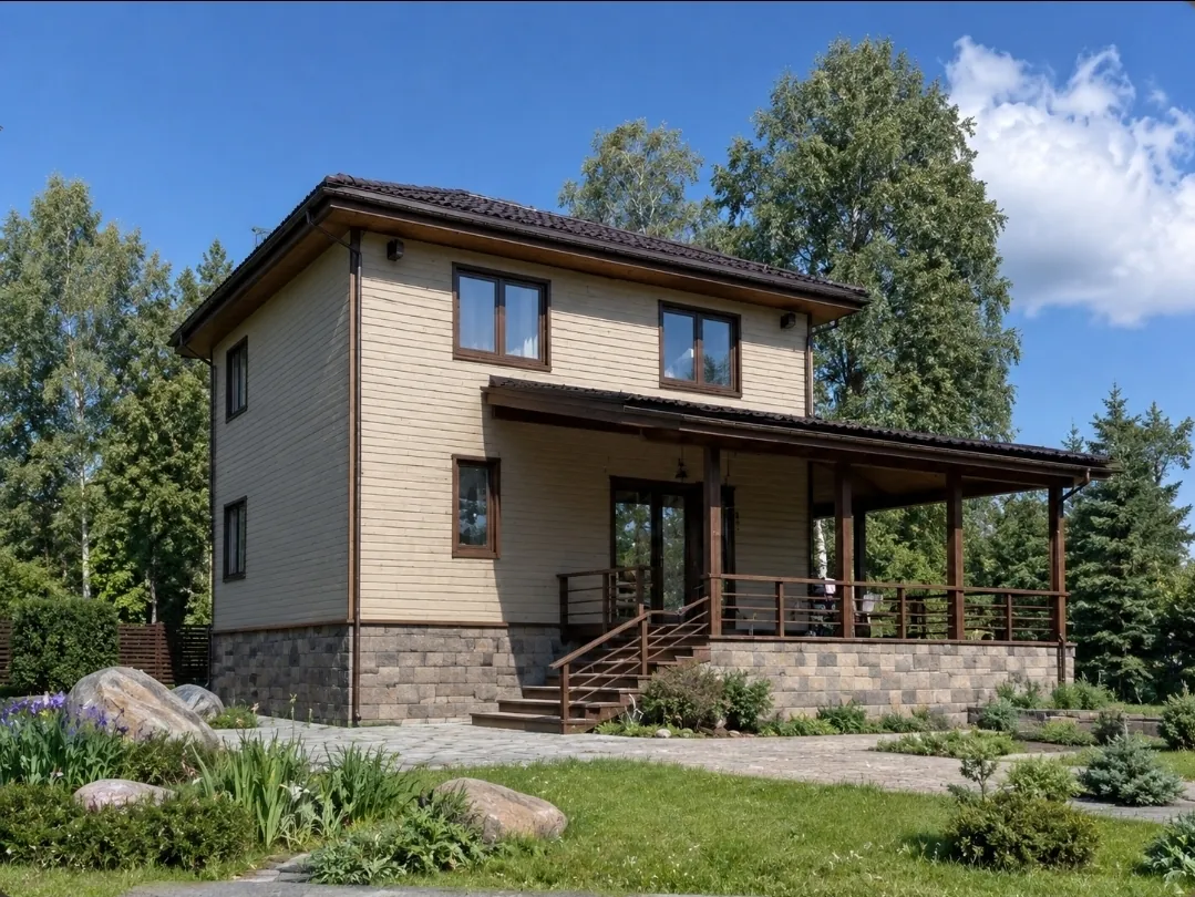 Двухэтажный дом из СИП-панелей «Г-172» 172 м², HotWell.kz