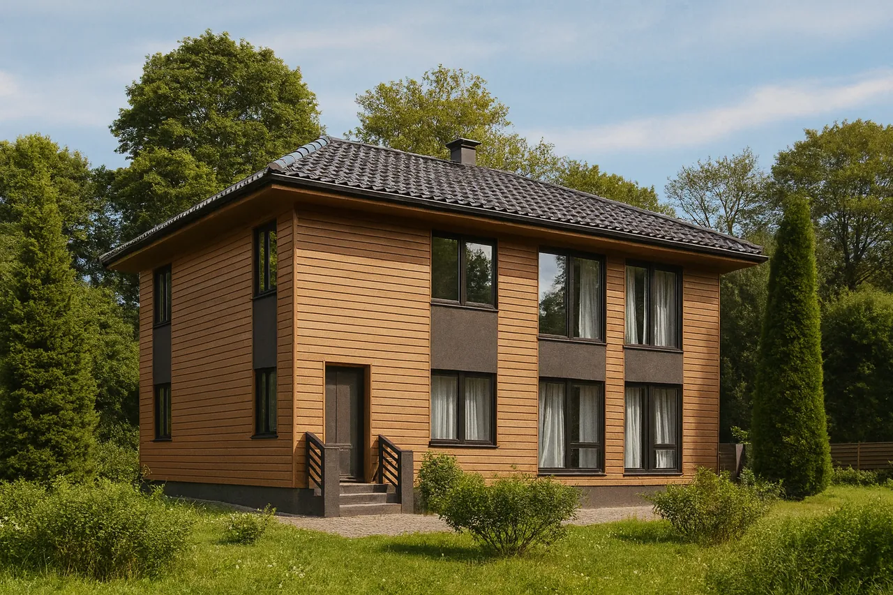 Двухэтажный дом из СИП-панелей «Г-210» 210 м², HotWell.kz